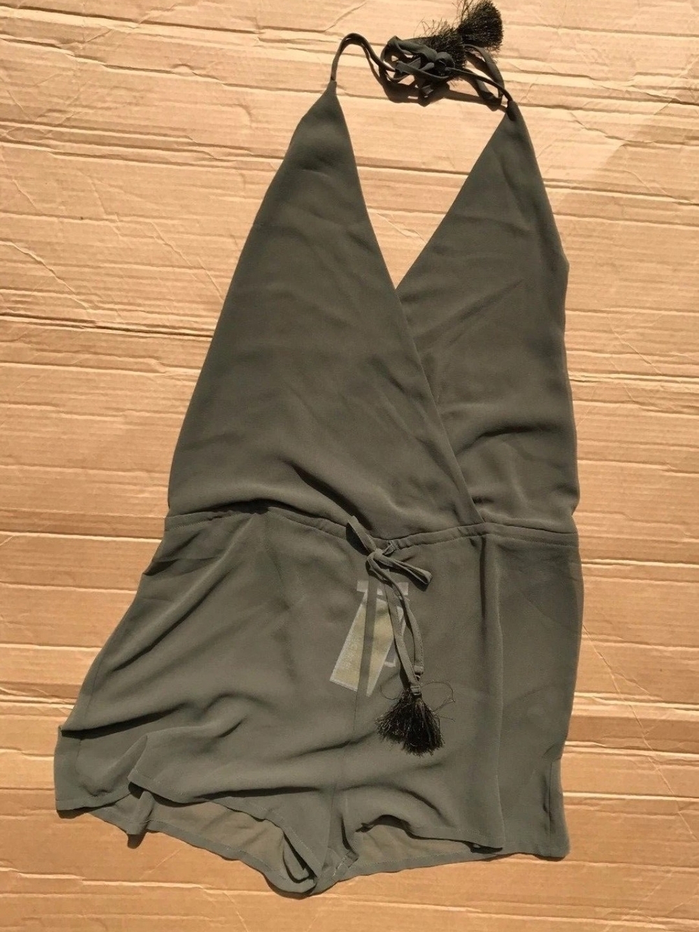Michael Kors Olive Green Halter Romper